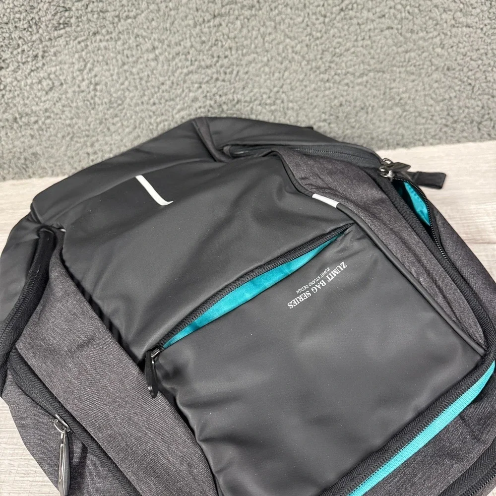 Zumit Backpack Black Gray‎ Travel Laptop Travel School Hiking Outdoor Casual NWT